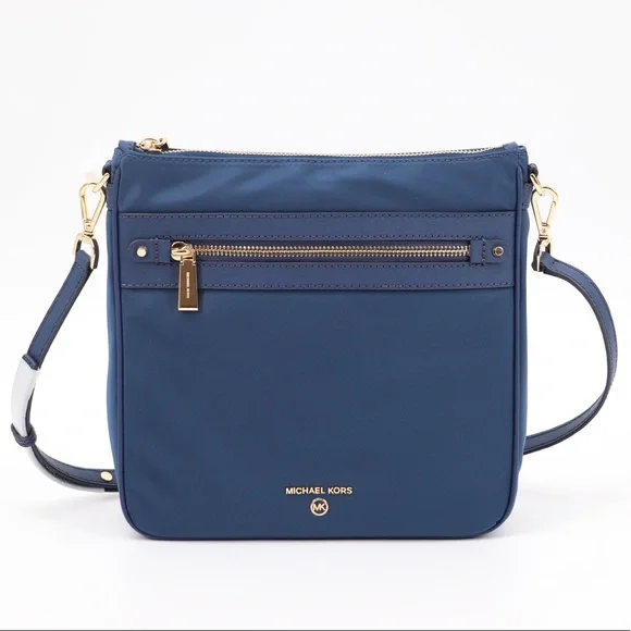 Michael Kors Jet Set Charm North South Nylon Crossbody Bag Denim